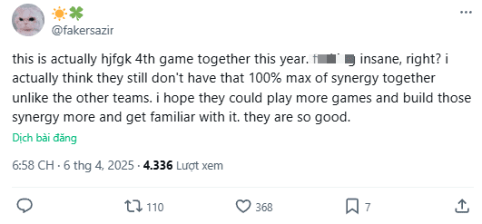 Fans were also surprised and noted that this is the reason T1 currently lacks 100% cohesion.