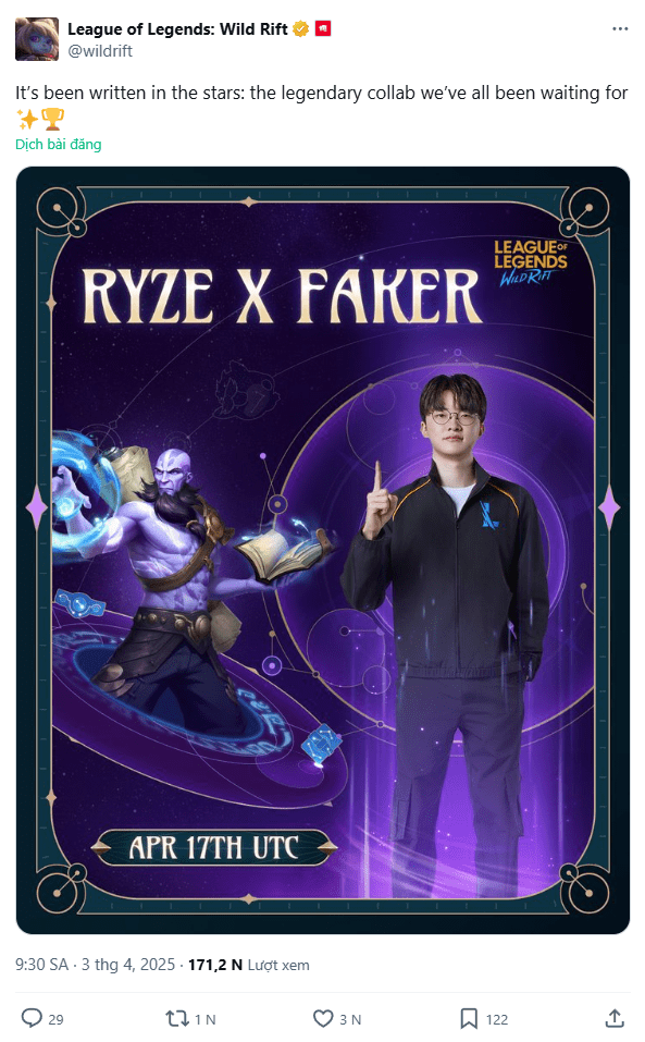 Riot continues to collaborate with Faker once again.