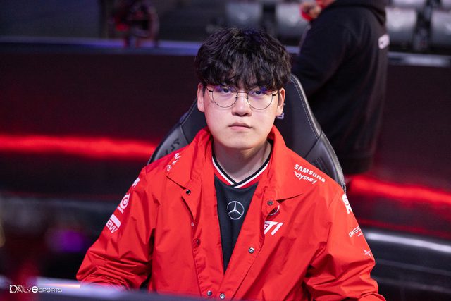 It could also imply that Gumayusi is expressing regret and asking, 'Is it just because of me that the whole team lost?'.