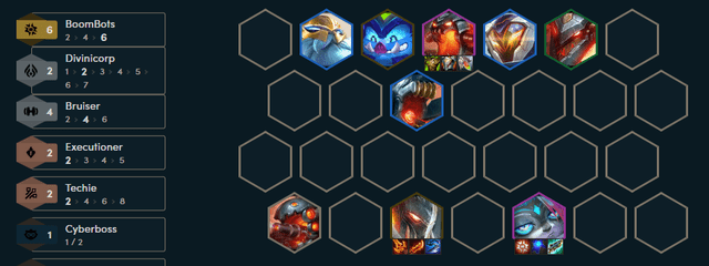 Complete composition at the end game with the 6 Brawler threshold.