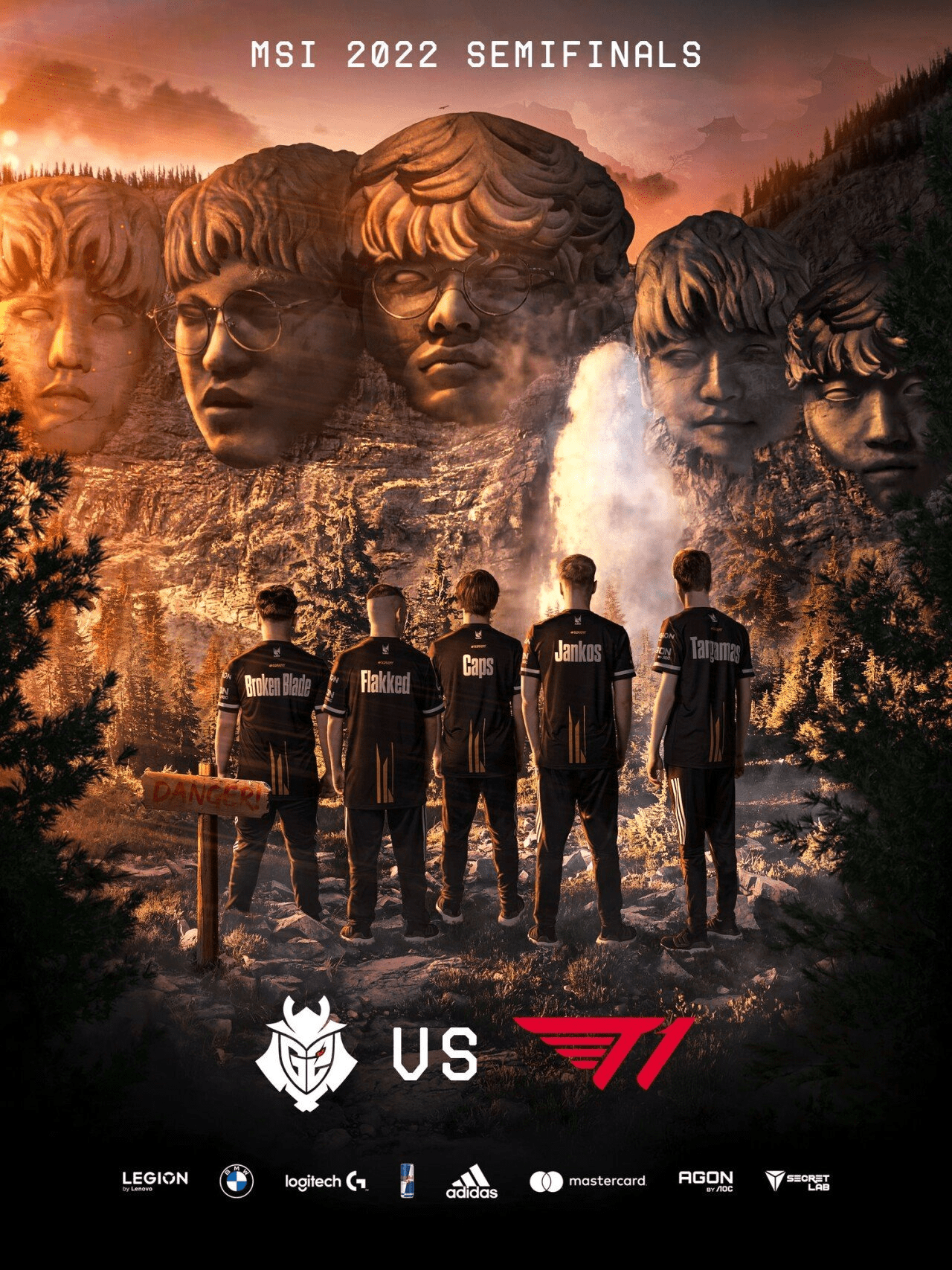 G2 once had a poster comparing T1 at MSI 2022 with the five Hokage