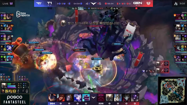 T1's unfortunate loss.
