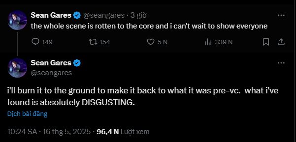 Sean appears stern and asserts he will take the matter 'to the end'