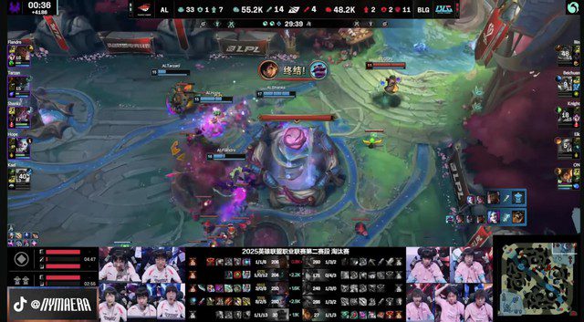 BLG unexpectedly failed against AL.
