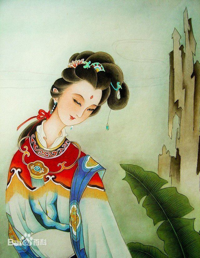 A painting of Diao Chan on the social media platform Baidu - Photo: Baidu.