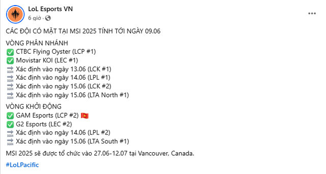 2 of GAM's 3 strong opponents are G2 and a team from LPL.