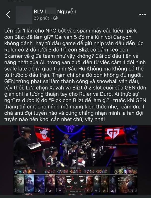 Previously, the male commentator also posted a response to his critics.