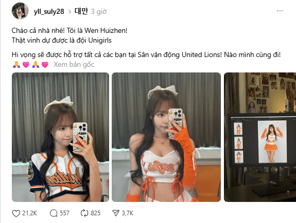 Recently, she made a post greeting fans in Taipei, China as she prepares to perform here
