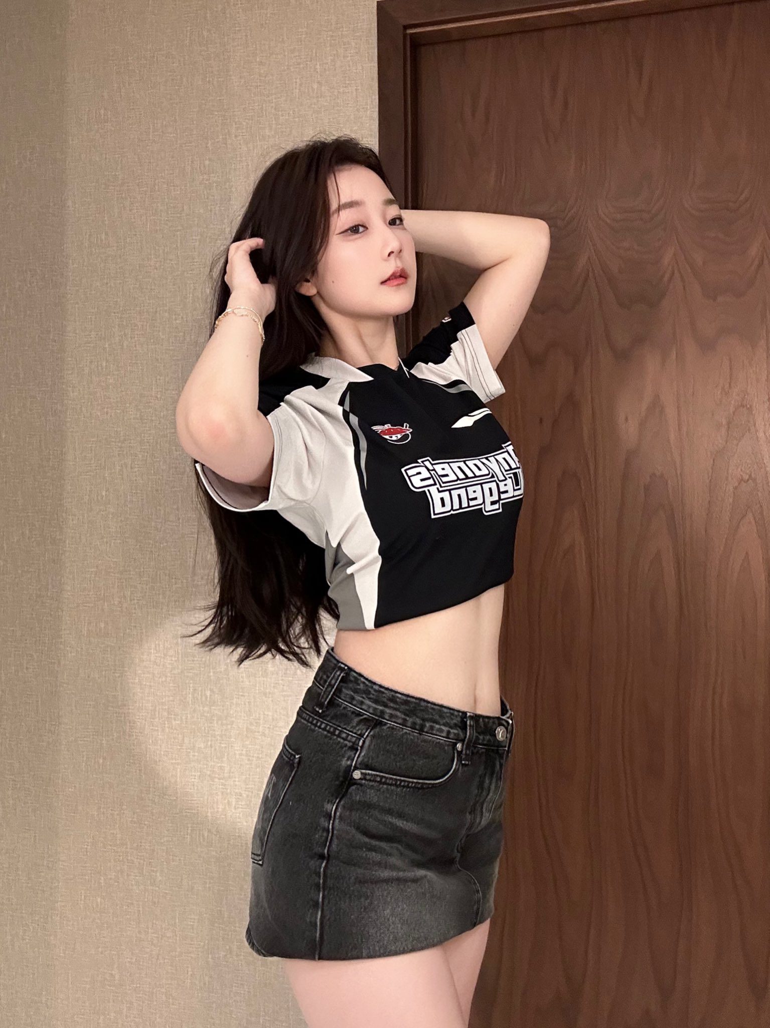 She possesses beautiful looks and a perfect figure