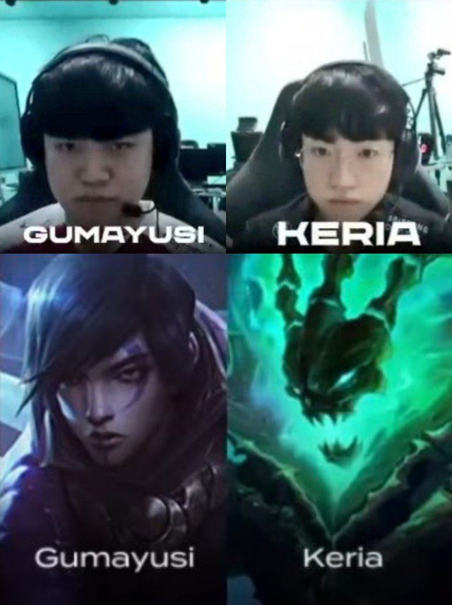 The Aphelios - Thresh duo was also the first champion pair that Gumayusi - Keria used in their first match together.