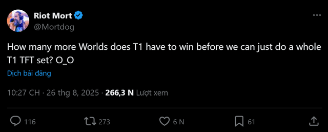 Riot Mortdog - TFT project lead 'hints' at the appearance of T1 skins in this game mode.