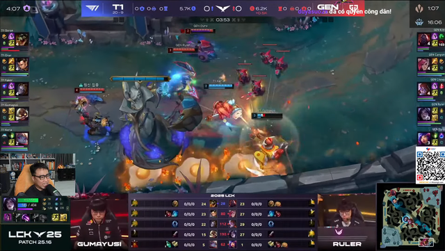 In Game 1, Keria's failed shoulder charge allowed Gen.G's turret dive to proceed without a scratch.