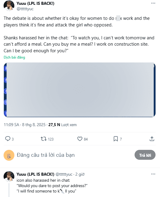 LPL netizens have even pointed out that these players used harsh language towards the girl.