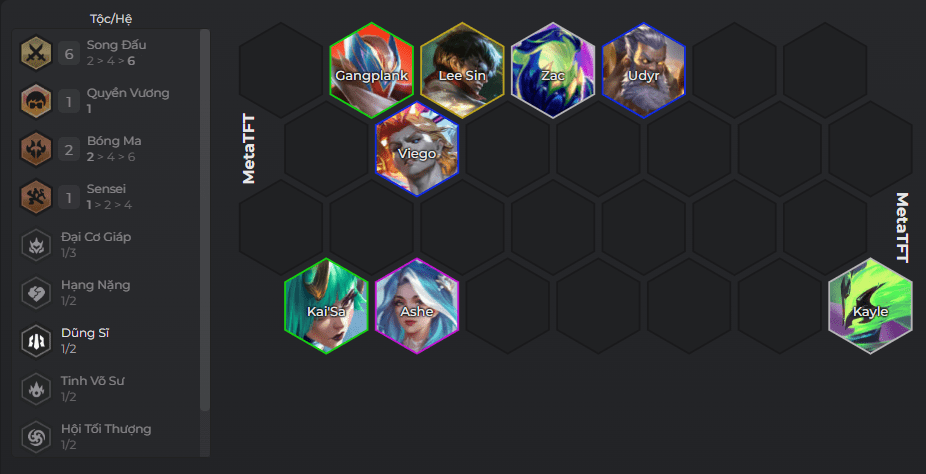 Late game team composition.