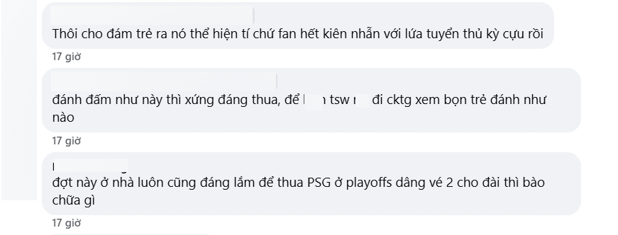 Fans also noted that the score defeat was surprising but not hard to understand.