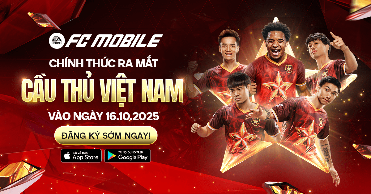 The Vietnamese national team players officially in FC Mobile.