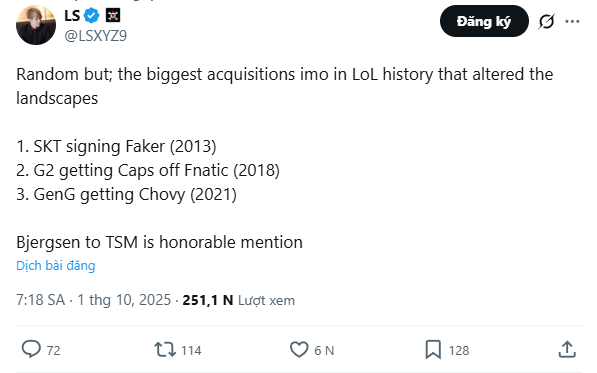 Commentator LS selects 3 contracts that completely changed the history of League of Legends