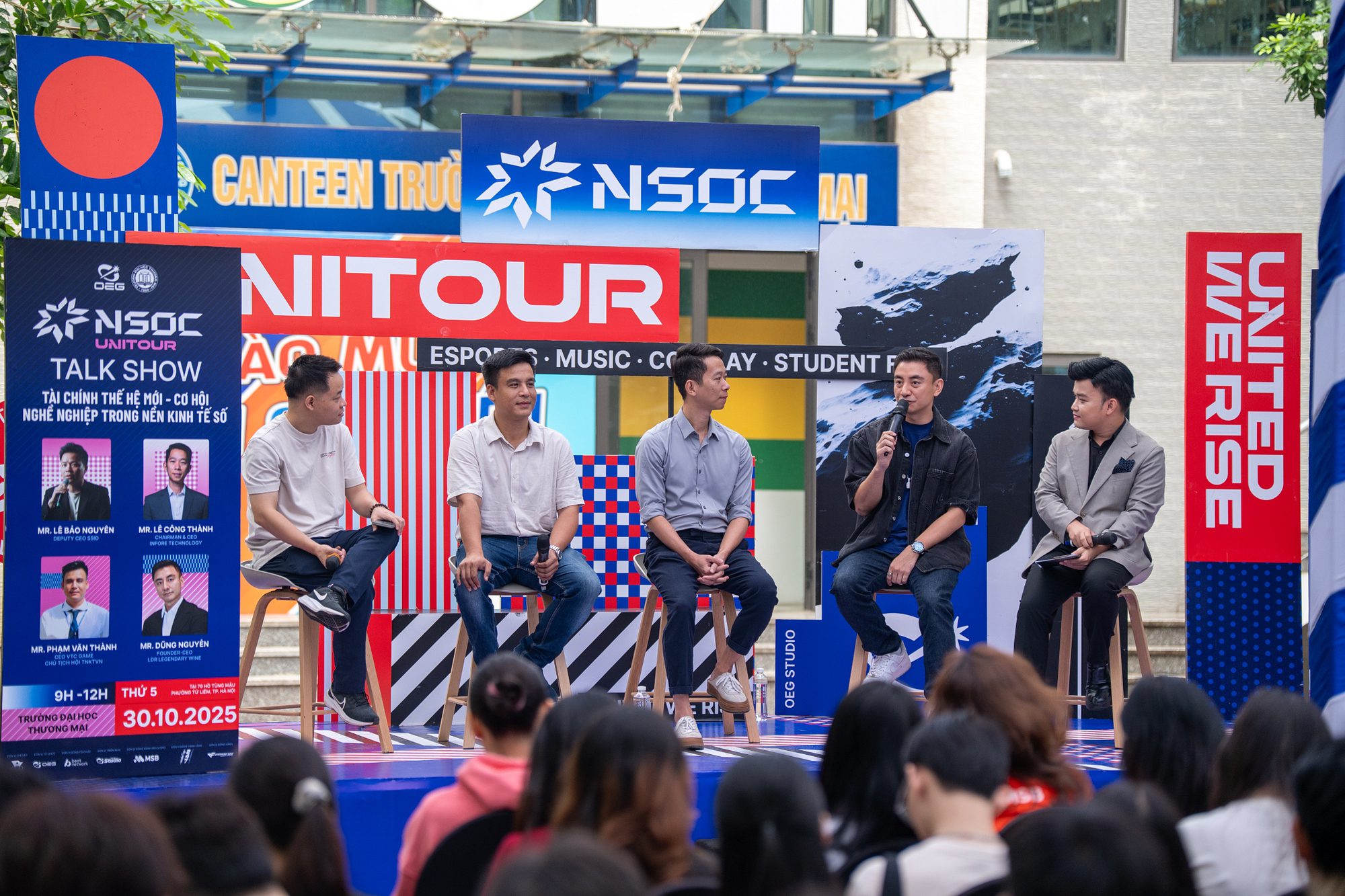 The career guidance talk shows organized at universities as part of NSOC Unitour have provided practical insights, opening up career opportunities for the new generation of students, from AI, arts, economics to engineering and finance.