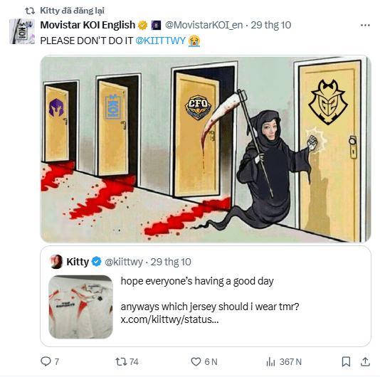 She even shared a meme about her aura