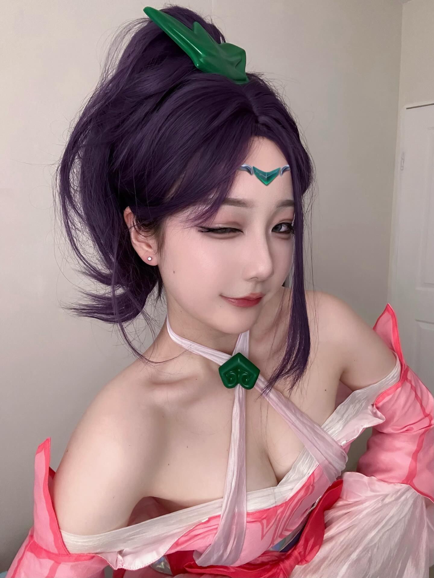 Her beauty and figure attract every gaze