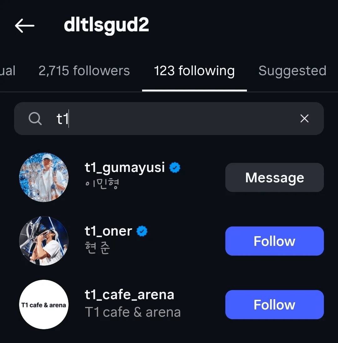 INnoVation has unfollowed T1.