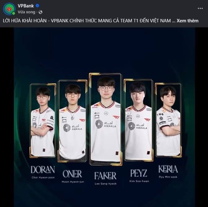 The entire T1 team will come to Vietnam.