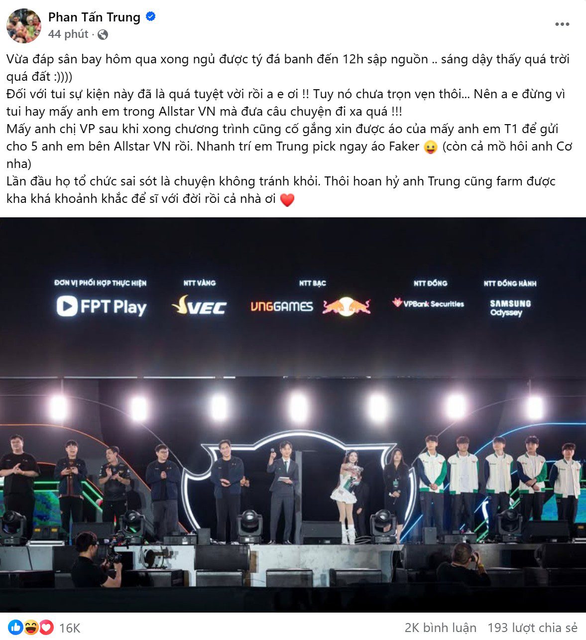 He also called on the community to be 