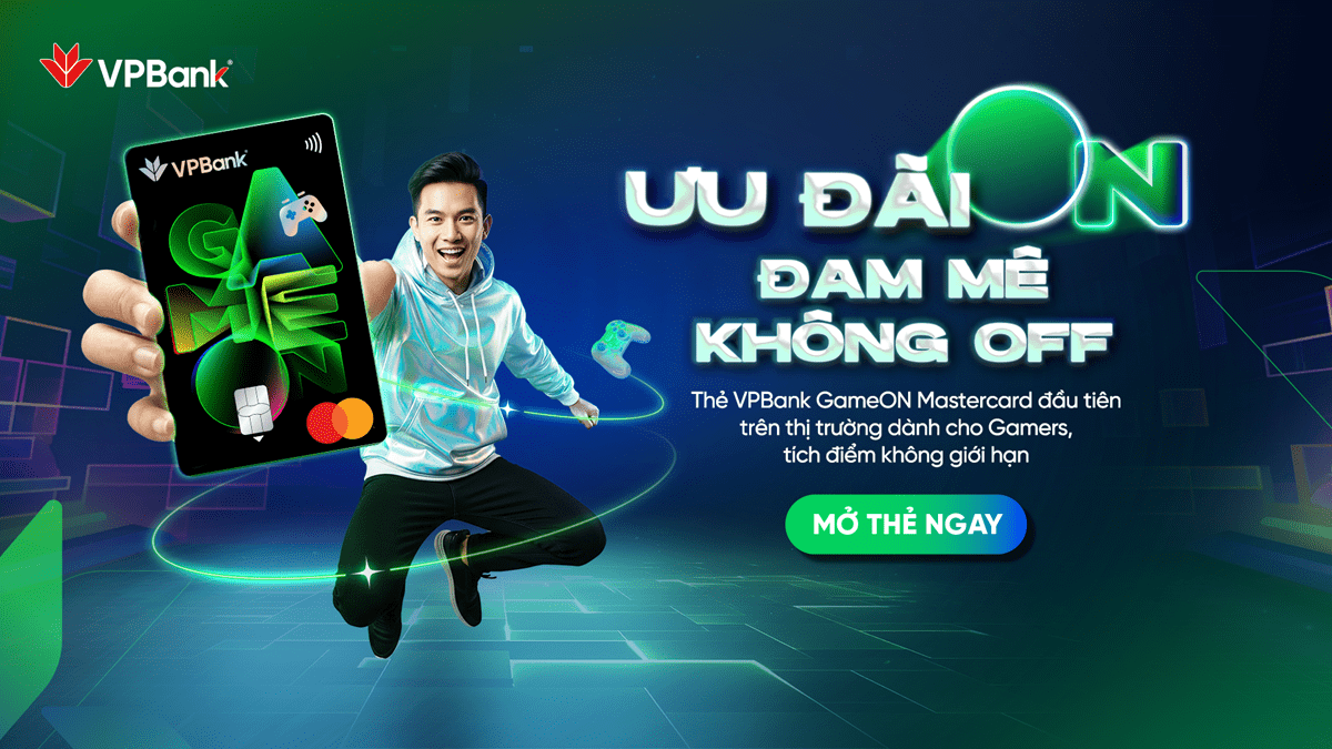 With the VPBank GameON Mastercard, every transaction earns you attractive points