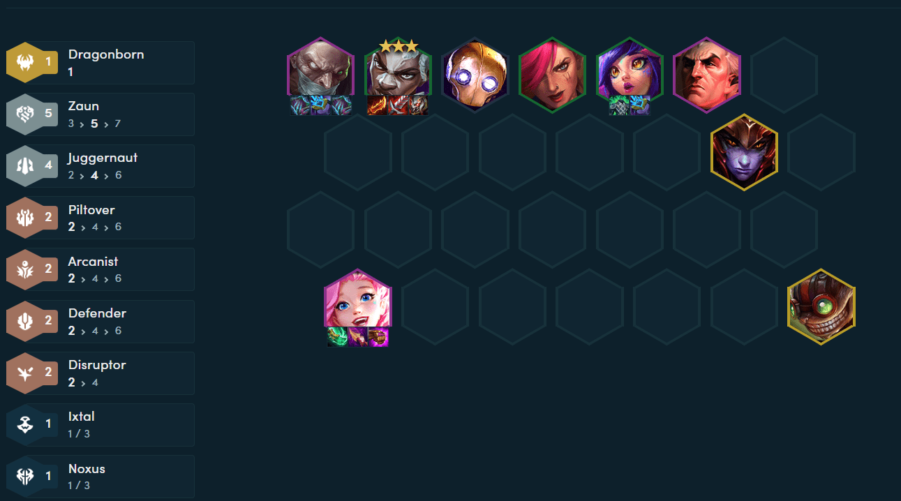 Complete late-game composition.