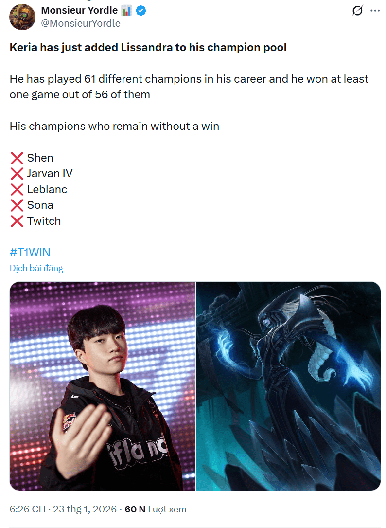 Few supports have a wider champion pool than Keria.