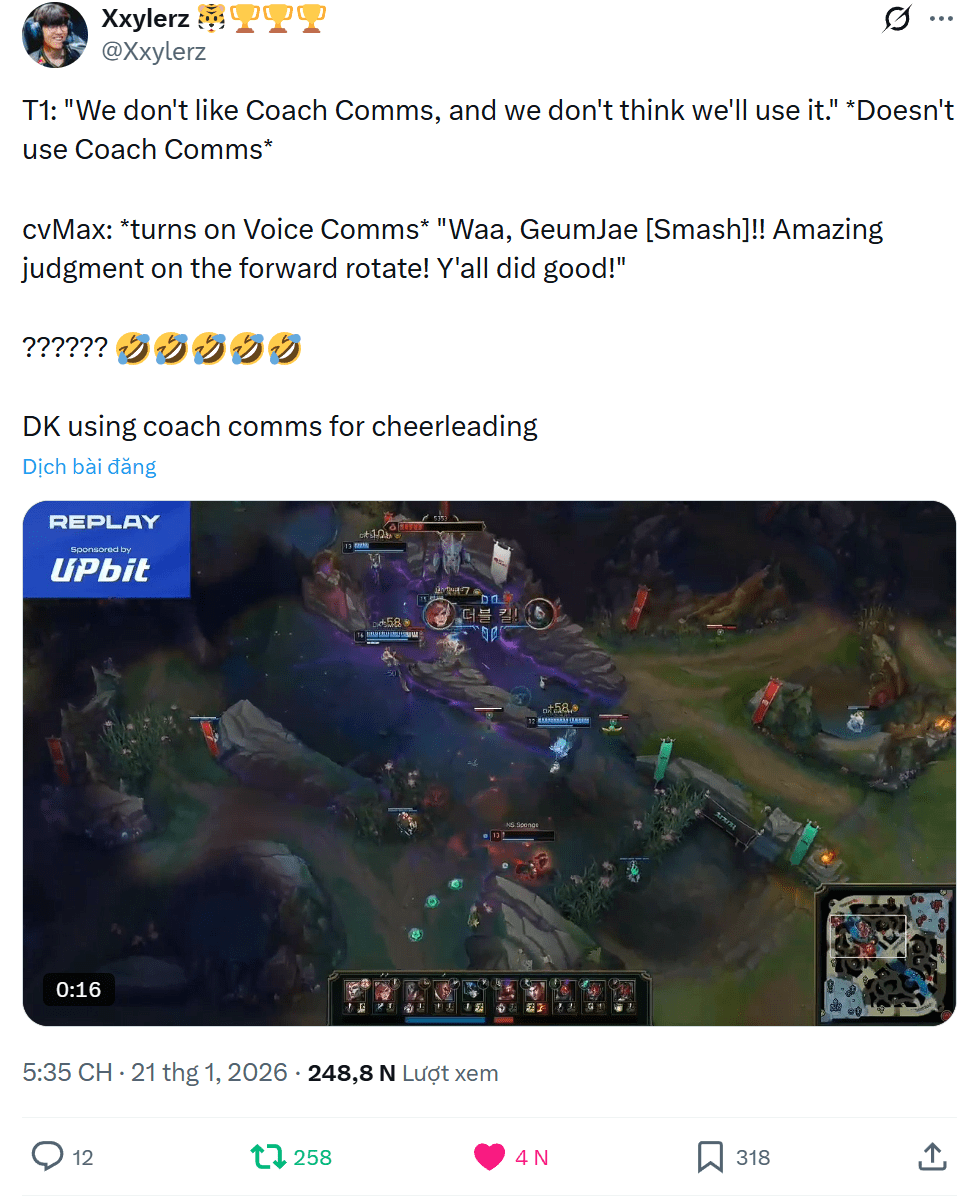 Coach CvMax used coach-voice just to praise his players.