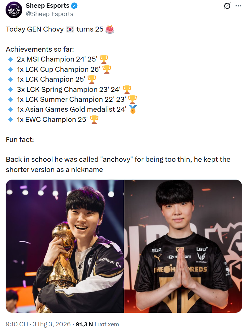 He has almost achieved every glory that an LCK player could dream of.