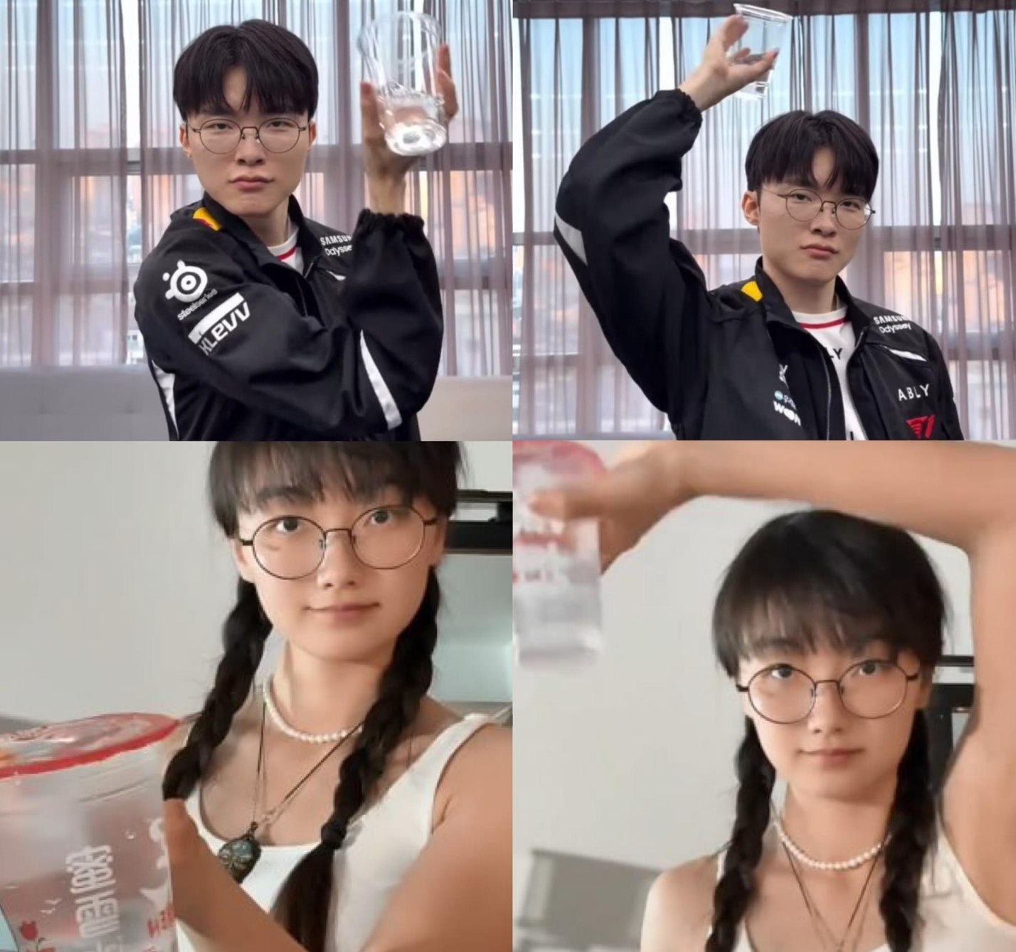 Shaher reenacts a move from a recent clip of Faker