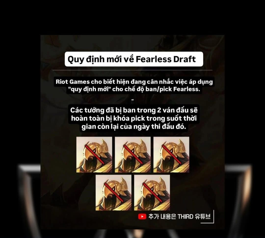 Some information about the proposed changes to Fearless Draft in the LCK region.