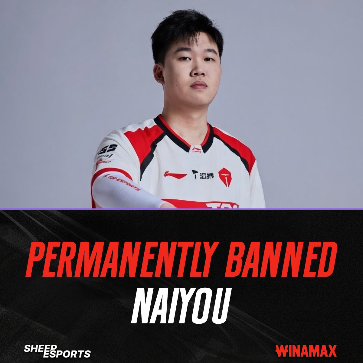 Naiyou officially receives Global Ban - Photo: Sheep Esports.