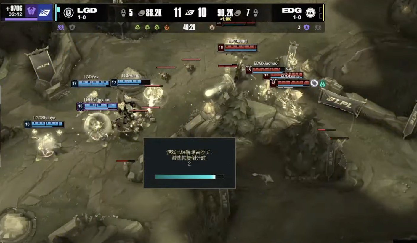 The unexpected pause situation.