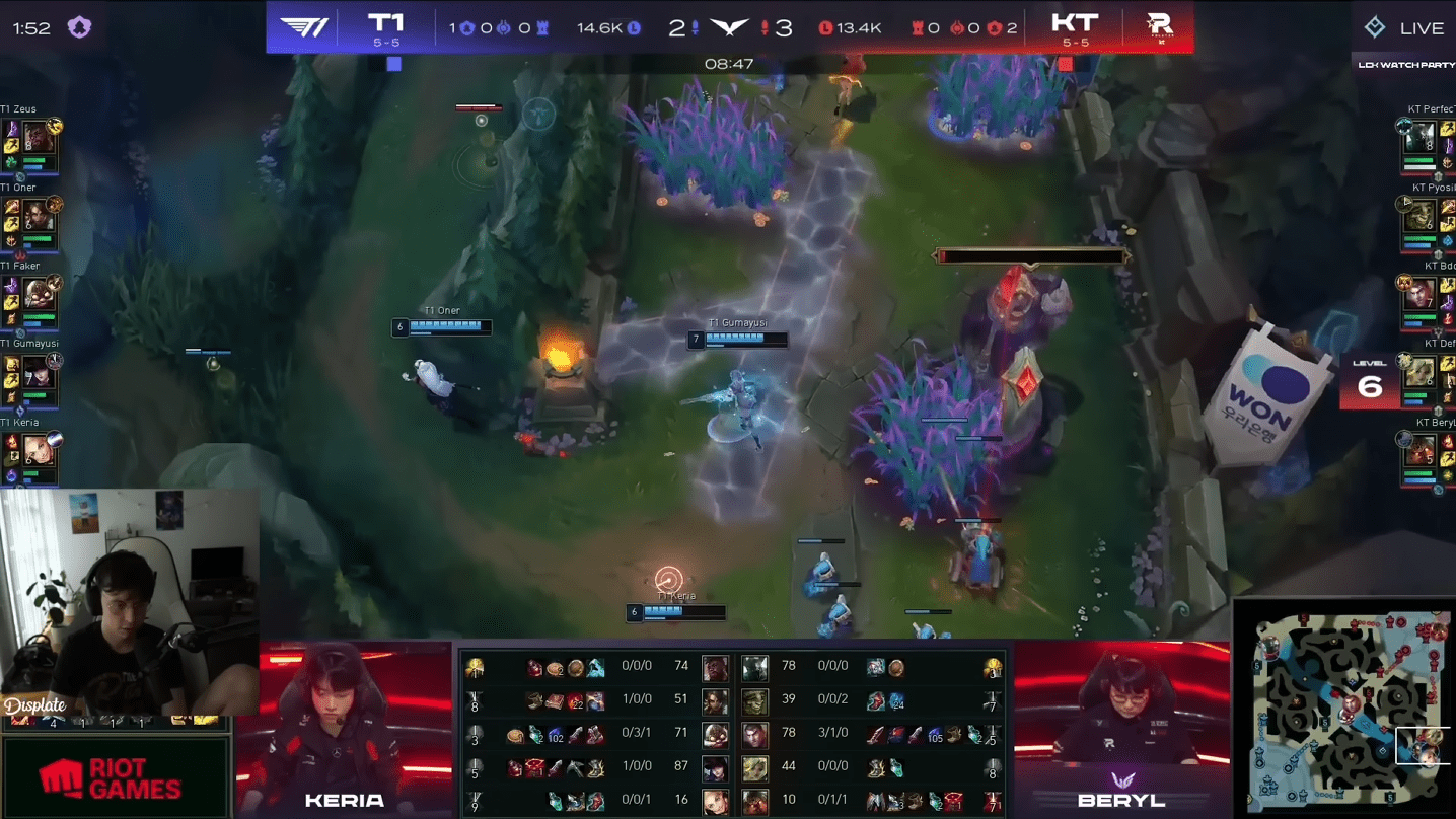 Caitlyn - Lux from Gu - Ke dominated the opponent's bot lane and took down towers extremely early in the past.