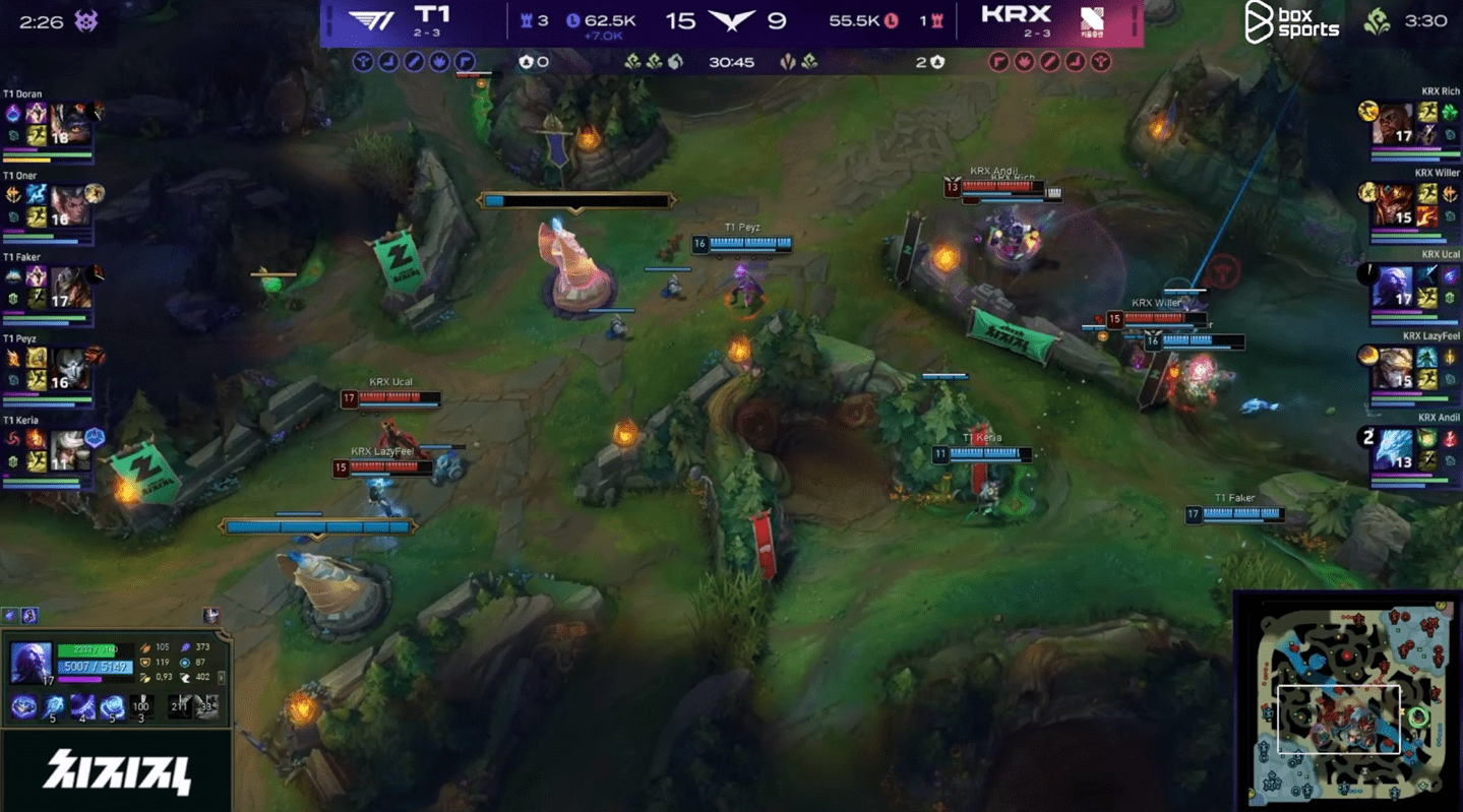 KRX's strong self-sabotage moment in game 1.