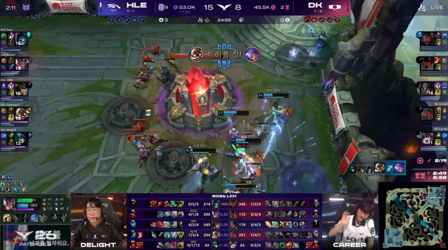 HLE struggled in terms of game control in both matches against DK.